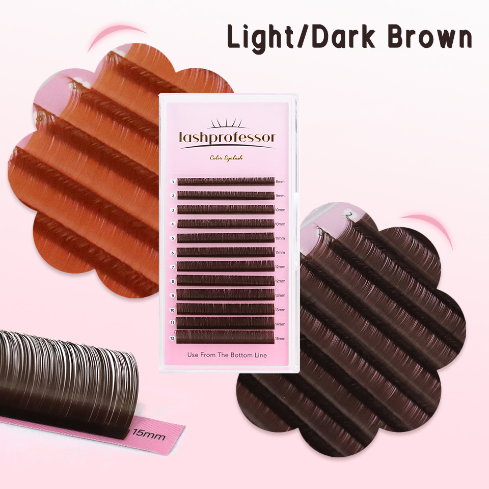 Eyelash Extension Russian - Extensión de pestañas marrón oscuro, 0,05