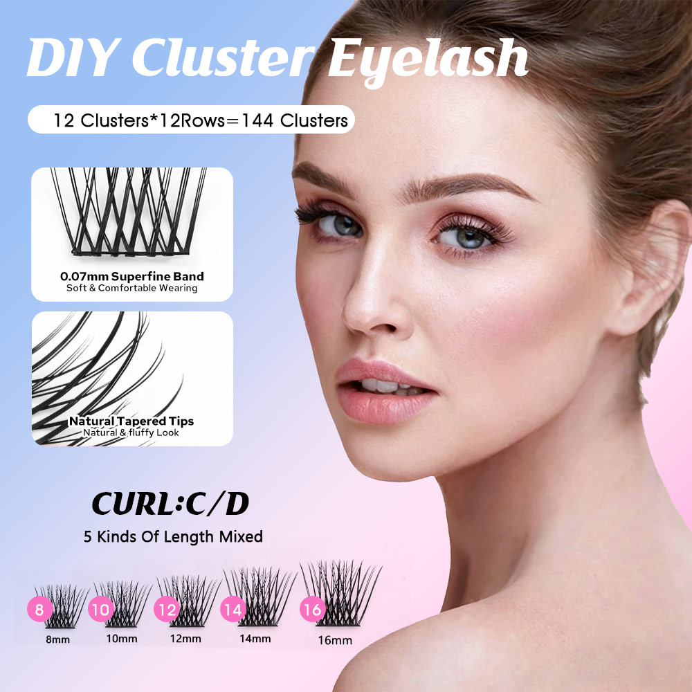 144 pestañas postizas segmenta - Eyelash Extension Russian reseña y precio