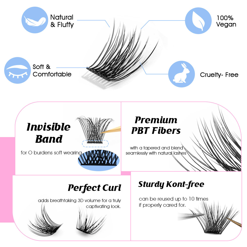 144 pestañas postizas segmenta - Eyelash Extension Russian reseña y precio