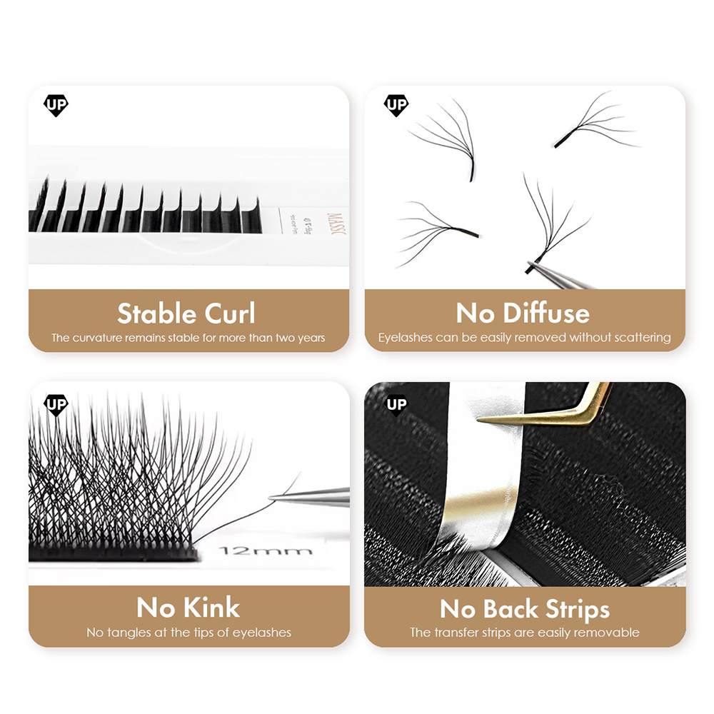 MASSCAKU L LU M Curl YY/W form - Eyelash Extension Human Hair reseña y precio