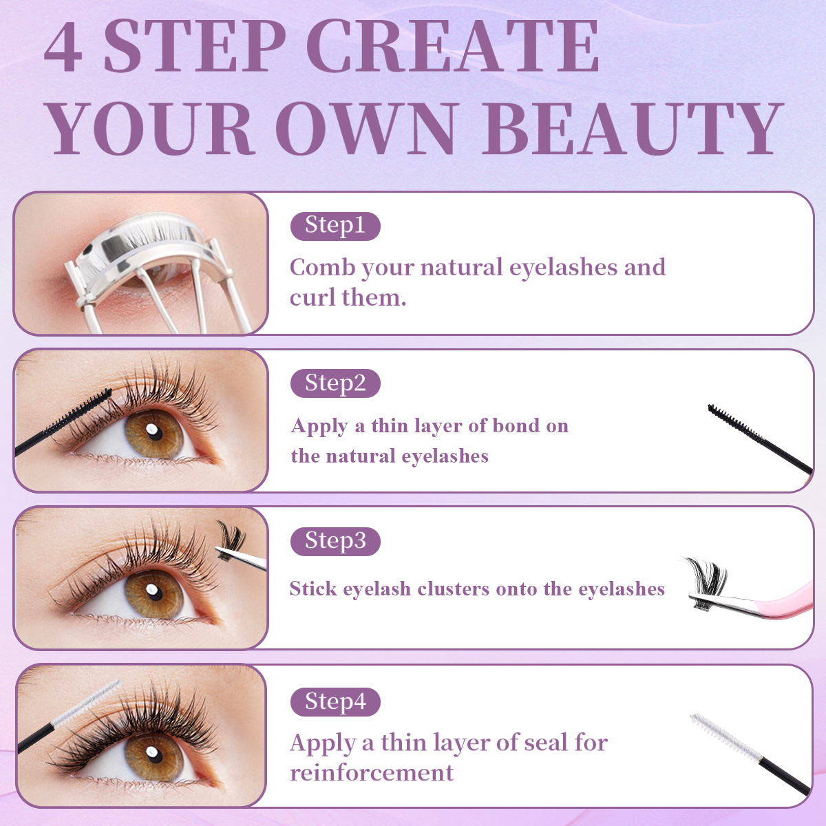 Mezcla de pestañas postizas in - Eyelash Extension For Asian Eyes reseña y precio