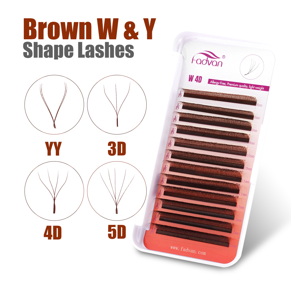 FADVAN pestañas marrones 4D/3D - Eyelash Extension For Asian Eyes reseña y precio